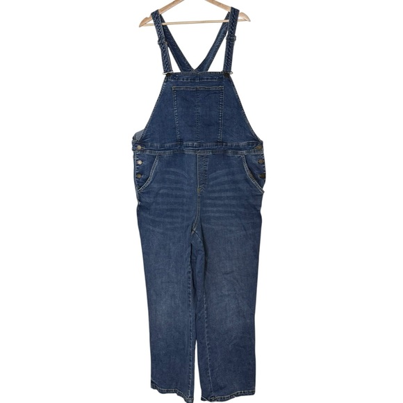 Universal Standard Denim - Universal Standard Denim Bib Overall Straight Jeans Size 18 / 20 Stretch Casual